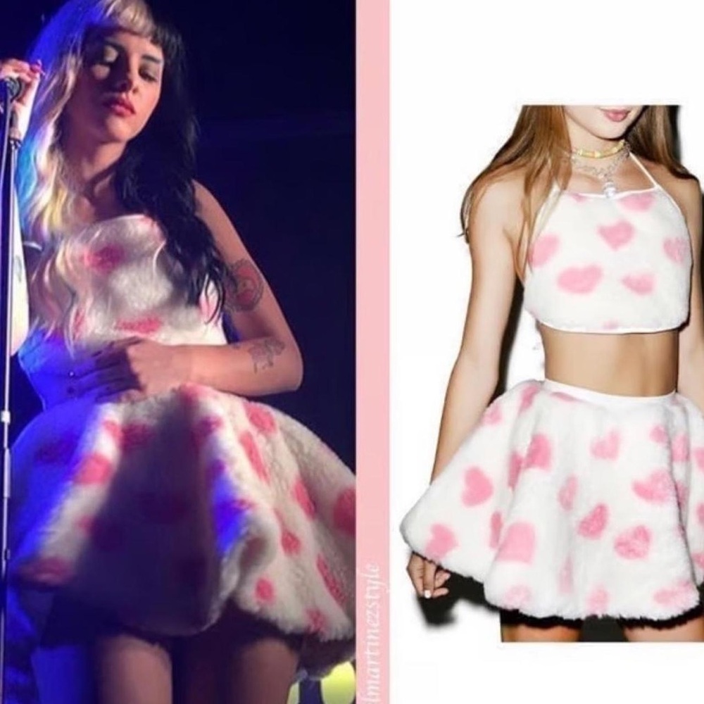 Aso Melanie Martinez White with Pink Hearts Top